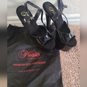 Pleaser sky 309 platform strap heels womens 7